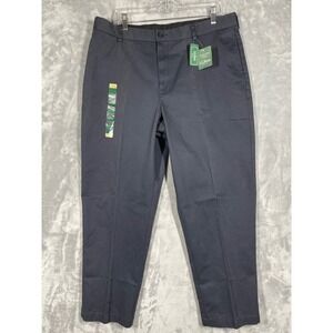 LL Bean Mens Double L Chino Pants Navy Blue Wrinkle Free Cotton 37x29 212330 NEW